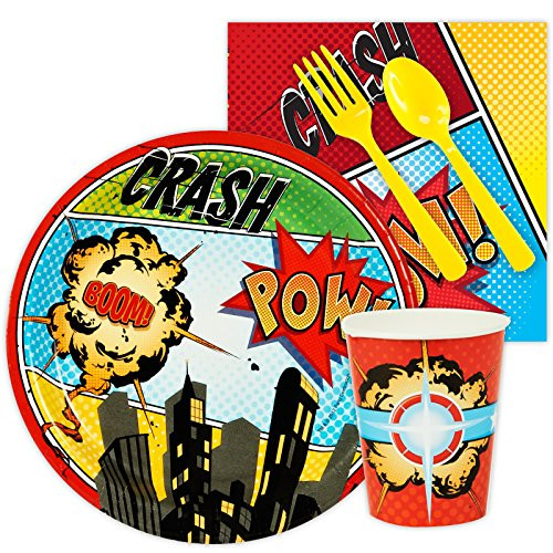 BirthdayExpress Superhero Comics Party Supplies - Snack Party Pack