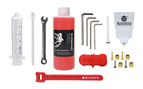 RSN Sports Master Bleed Kit for Shimano Hydraulic MTB Brakes with 120ml Mineral Oil and Tools