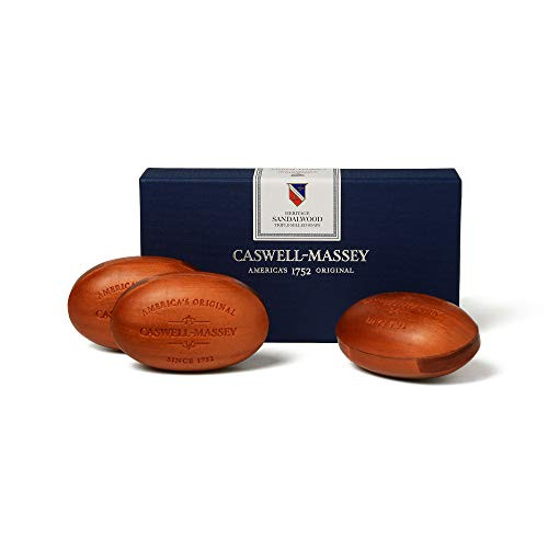 Caswell-Massey Bar Soap Triple Milled Luxury Mens Soap 5-8 Ounces Woodgrain 3 Body Soap Bars