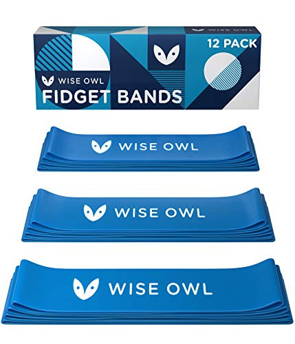 Chair Bands for Kids with Fidgety Feet - Flexible Seating Classroom Furniture Alternative - Bouncy Fidget Bands for Chairs and Desks - ADHD Students Sensory Fidgets Band 12-Pack