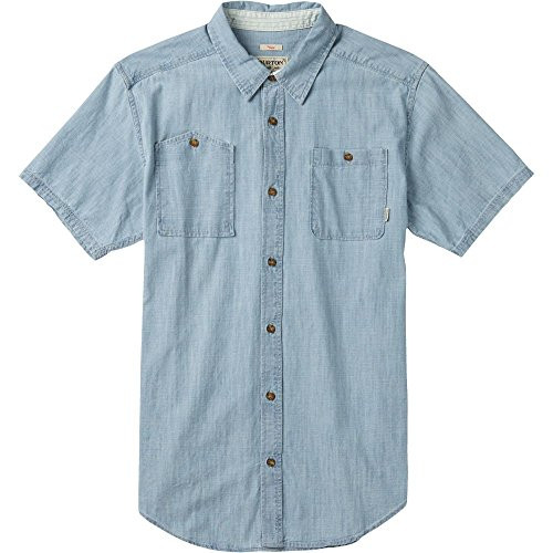Burton Men's Glade Short Sleeve Shirt, Small, Light Chambray