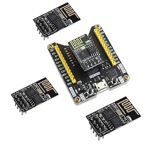 Stemedu ESP8266 Test Board Code Burner Flash Downloader  4PCS ESP8266 ESP-01S Serial WiFi Wireless Transceiver Module for Fixture Board