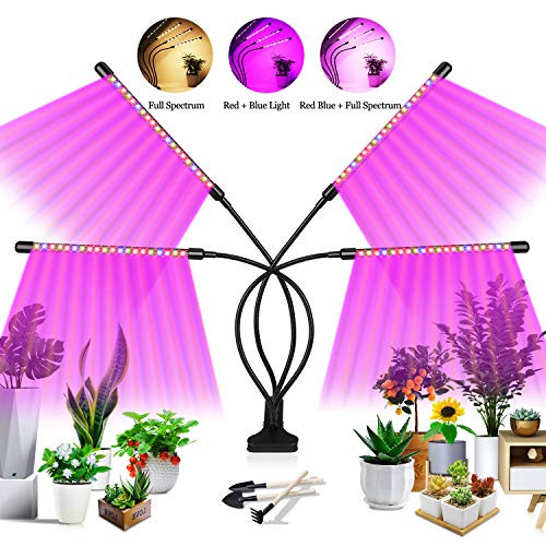 Grow Light 4 Head Plant Grow Lights for Indoor Plants Full Spectrum Led Plant Light Grow Lamp with Auto 3-9-12H Timer 3 Lighting Modes 10 Level Brightness for Indoor Plants Succulent Veg Flower Grow Light 4 Head Plant Grow Lights for Indoor Plants Full Spectrum Led Plant Light Grow Lamp with Auto 3-9-12H Timer 3 Lighting Modes 10 Level Brightness for Indoor Plants Succulent Veg Flower