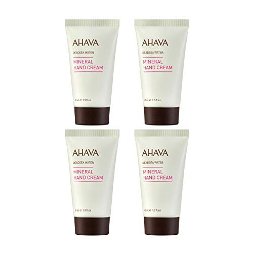 AHAVA Original Dead Sea Mineral Hand Cream  Value Pack  Travel Size 1-3 Fl Oz  Pack of 4