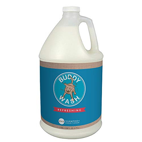 Buddy Wash Dog Shampoo   Conditioner for Dogs with Botanical Extracts and Aloe Vera  Rosemary   Mint  Gallon Jug