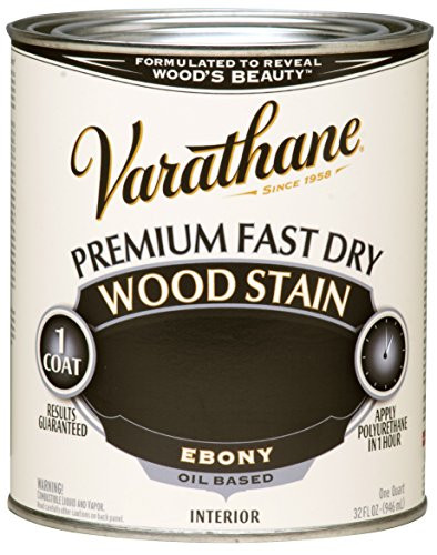 Rust-Oleum 269395 Ebony Varathane Premium Fast Dry Wood Stain  1 Quart  2 Pint Can Pack of 2