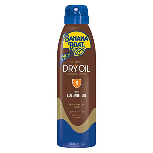 Banana Boat Sunscreen Ultra Mist Dry Oil Broad Spectrum Sun Care Sunscreen Spray - SPF 8  6 OuncePack of 3