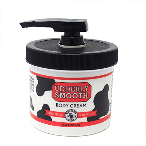 Udderly Smooth Udder Cream  Skin Moisturizer  10 Ounce Jar with Dispenser Pump