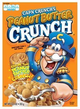Quaker  Cap n Crunch  Peanut Butter Crunch Cereal  12-5oz Box Pack of 4