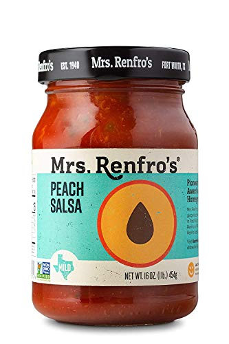 Mrs- Renfros Peach Salsa Non-GMO  Gluten-Free 16-oz- jars  4-pack