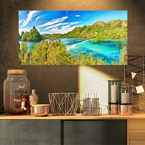Design Art PT9515-32-16 Snake Island Panorama Landscape Photo Canvas Art Print 32x16 Blue Design Art PT9515-32-16 Snake Island Panorama Landscape Photo Canvas Art Print 32x16 Blue