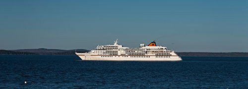 Cruise ship in Atlantic ocean Bar Harbor Mount Desert Island Hancock County Maine USA Poster Print by Panoramic Images (36 x 13)