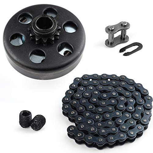 LotFancy Go Kart Clutch 3-4 Bore 12T with  35 Chain  Centrifugal Clutch Fit for Go Kart Minibike Honda Engines  With 2pcs Set Screws   1pc Connecting link