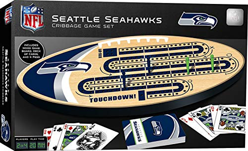 MasterPieces NFL Seattle Seahawks Cribbage Game Set  For Ages 8   Up