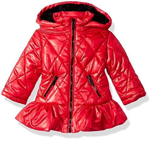 Urban Republic Baby Girls Puffer Poly Polyfill Jacket  red  18M