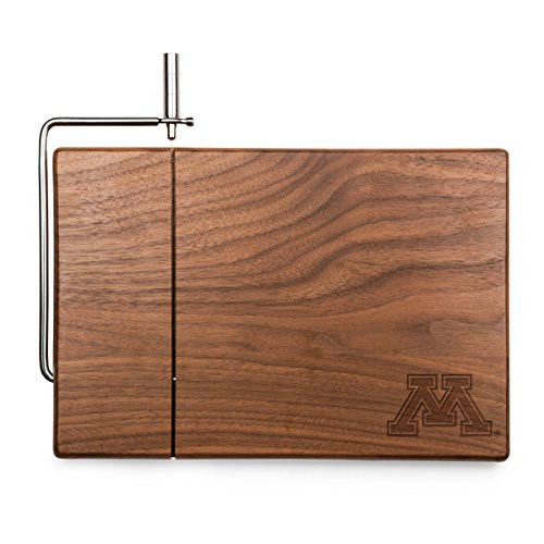 NCAA Minnesota Golden Gophers Meridian Black Walnut Cutting Board with Cheese Slicer