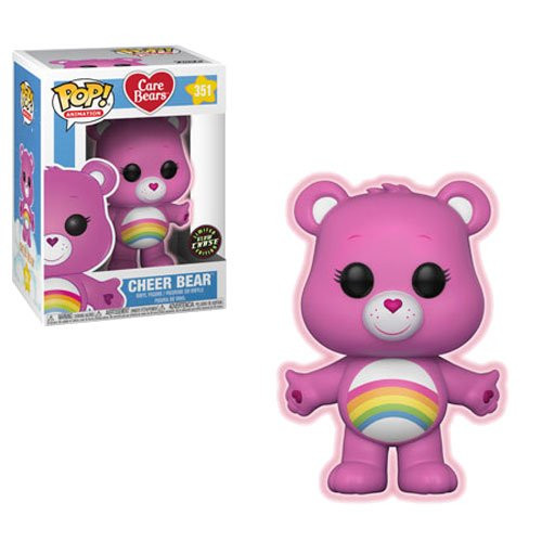 Funko Pop! Animation  Care Bears - Cheer Bear CHASE Variant Glow in the Dark Vinyl Figure Bundled with Pop Box Protector Case