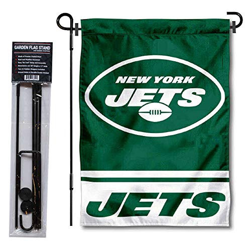 WinCraft New York Jets Garden Flag and Pole Stand Holder