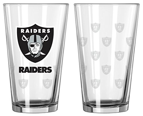 Boelter Las Vegas Raiders Satin Etch Pint Glass Set