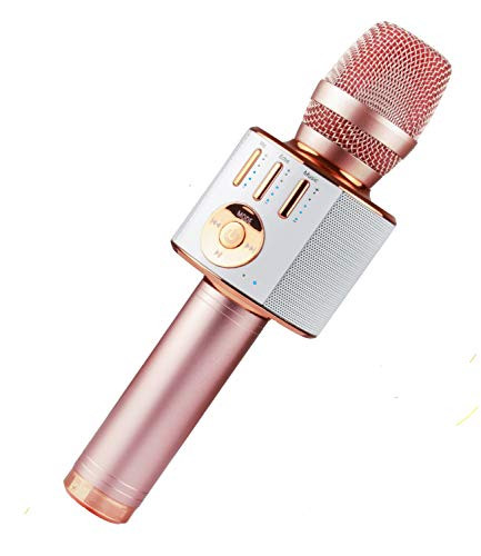 Muvteens Wireless Bluetooth Karaoke Microphone  Portable Handheld Singing Machine Rechargeable Microphone Speaker for Kids Adults 5 in 1 Karaoke Mic for Singing-Party-Gift-Gathers-Christmas