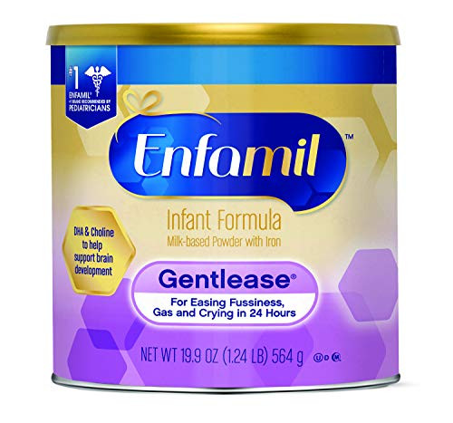 Enfamil Gentlease Easy- to-Digest Baby Formula 19-9 oz Can For Easing Gas Fussiness Crying in 24 Hours Gentle Milk Powder DHA and Choline for Brain Support Enfamil Gentlease Easy- to-Digest Baby Formula 19-9 oz Can For Easing Gas Fussiness Crying in 24 Hours Gentle Milk Powder DHA and Choline for Brain Support