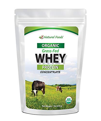 Organic Whey Protein Powder - 1 lb - Grass Fed  Unflavored  Hormone Free  Non GMO  Gluten Free  Kosher - All Natural Whey Concentrate - Perfect for Keto   Paleo Drinks  Shakes  Smoothies    Recipes