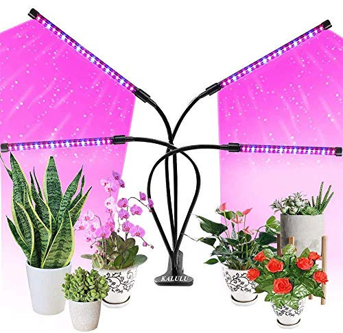 Grow Light - Full Spectrum Led Plant Grow Light for Indoor Plants  10 Dimming Level 80 LEDs 4 Heads Grow Lamp with Timer 360°Adjustable Gooseneck for Seedlings and Succulents 40W