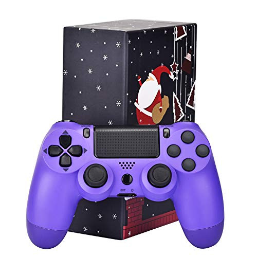 Christmas Controllers for PS4  Wireless Remote Control for Sony Playstation 4  YU33 PS4 Joystick Gamepad for Ps4 Controller with Dualshock and Charging Cable  Gift Purple