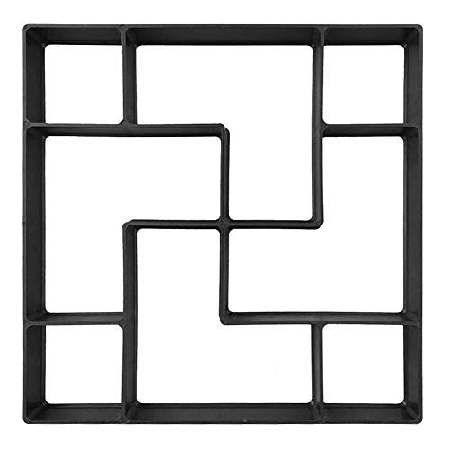 HONUTIGE 40cm Walk Maker Reusable Path Maker Molds Concrete Mold Stepping Stone Paver Forms-Stone Pavement Paving Moulds for Lawn Patio Yard Garden DIY Walkway
