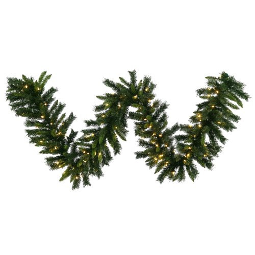 Vickerman 9' x 16" Imperial Pine Garland with 100 Warm White LED Lights