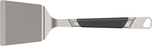 Everdure by Heston Blumenthal Premium Medium Grilling Spatula  Brushed Stainless Steel with Soft Grip Handle  Bottle Opener and Hang Zone