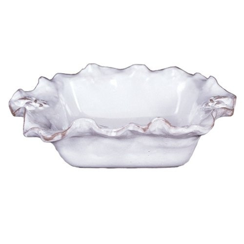 Abigails Fleur De Lis White Casserole Dish, Square