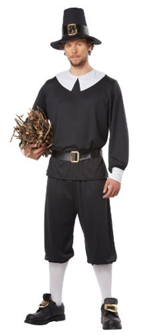 California Costumes Men s Pilgrim Man Adult  Black-White  X-Large