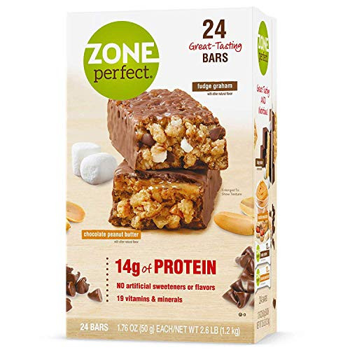 ZonePerfect Nutrition Bars Chocolate Peanut Butter - Fudge Graham 14g Protein 24 Bars 1-76oz each ZonePerfect Nutrition Bars Chocolate Peanut Butter - Fudge Graham 14g Protein 24 Bars 1-76oz each