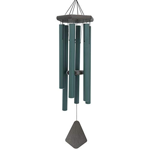 ASTARIN Sympathy Wind Chimes Outdoor Deep Tone 36Inch Melody Wind Chimes Large with 6 Heavy Tubes Tuned Bass Tone Memorial Windchimes Personalized for Mother Father Garden Decor Chime Forest Green