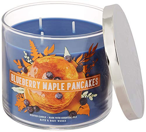 Bath and Body Works 3 Wick Scented Candle Blueberry Maple Pancakes 14-5 Ounce