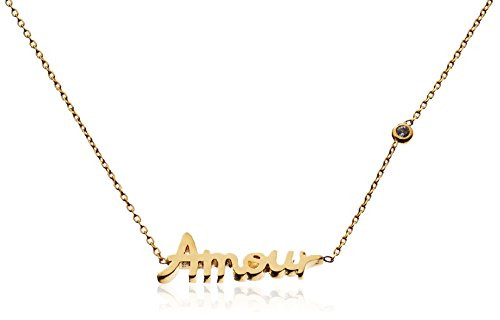 Tai 18k Gold Plated Amour Chain Necklace  16  2   Extender