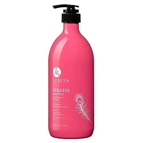 Luseta Keratin Smooth Shampoo - Infused with Keratin Protein to Refresh Dryness and Damaged Hair - Safe for Color Treated Keratin Treated Hair Sulfate Free Paraben Free 33-8oz Luseta Keratin Smooth Shampoo - Infused with Keratin Protein to Refresh Dryness and Damaged Hair - Safe for Color Treated Keratin Treated Hair Sulfate Free Paraben Free 33-8oz