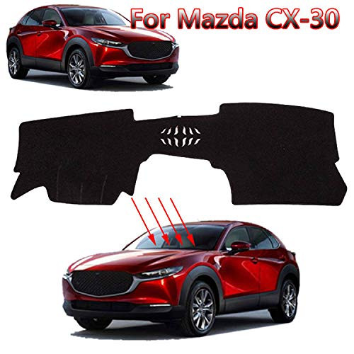 Great-luck Dashboard Cover Mat Custom Fit Dashboard Protector  Dash Cover Easy Installation  Reduces Glare  Eliminates Cracking for Mazda CX-30 2019 2020