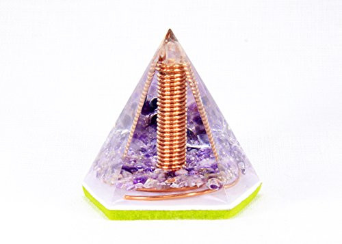 Orgonite Orgone Pyramid - Energy Generator - Healing - Crystal Gemstone Pyramid - Quartz Amethyst - Powerful Healing Tool