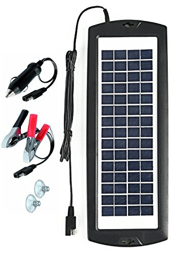 Sunway Solar Car Battery Charger 12V Battery Trickle Charger Maintainer Solar Panel Power Charger Portable Backup For RV Motorcycle Boat Marine Trailer Tractor Powersports ATVs Snowmobile