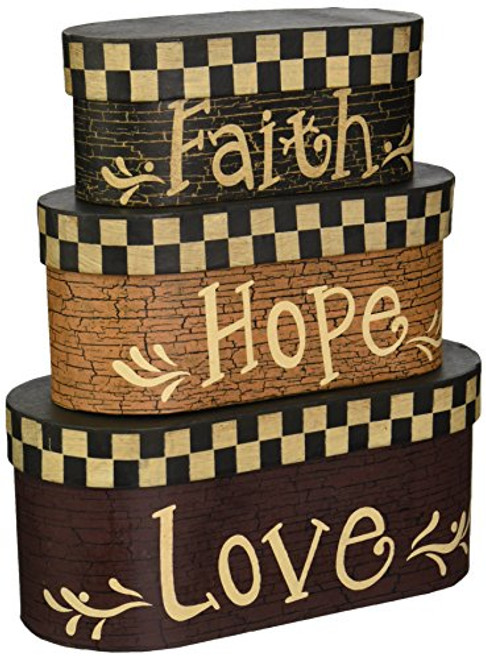 Your Heart s Delight Faith Hope Love Nesting Boxes 7-1-2 by 3-1-2-Inch Your Heart s Delight Faith Hope Love Nesting Boxes 7-1-2 by 3-1-2-Inch
