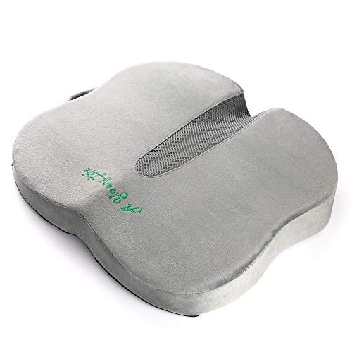 Seat Cushion for Office Chair - Pressure Relief Tailbone Pain Relief Cushion - Orthopedic Gel Memory Foam Sciatica Pillow for Sitting - Coccyx Cushion for Car Wheelchair Computer and Desk Chair Seat Cushion for Office Chair - Pressure Relief Tailbone Pain Relief Cushion - Orthopedic Gel Memory Foam Sciatica Pillow for Sitting - Coccyx Cushion for Car Wheelchair Computer and Desk Chair