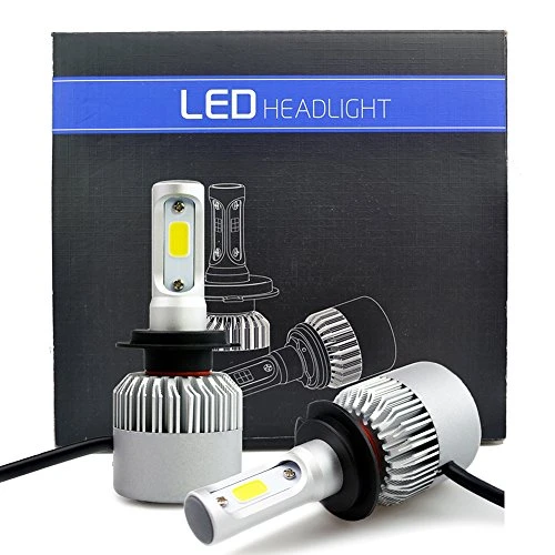 iDlumina H7 12V 24V White LED Car Light Bulb 2X10W COB Aluminum Fan Cooling Design for Replacement Headlight Fog Light Pack of 2