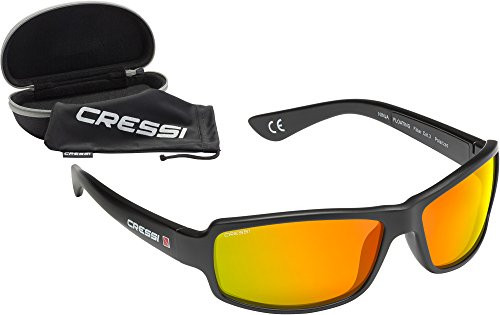 Cressi Ninja Floating  Black  Orange Mirrored Lens