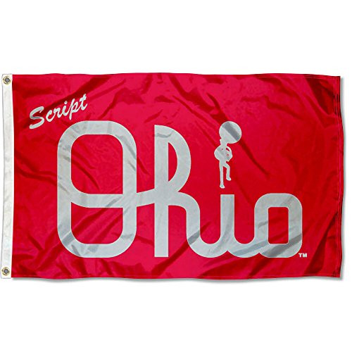 OSU Buckeyes Large Script Ohio 3x5 College Flag