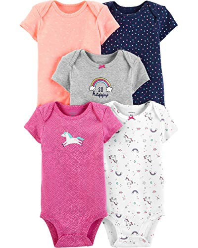 Carter s Baby Girls 5 Pack Bodysuit Set  Unicorn  24 Months