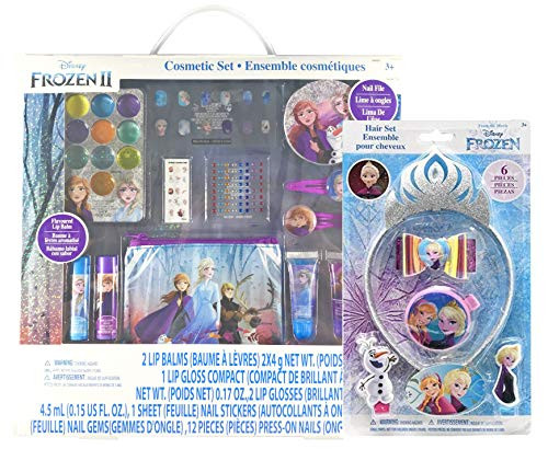 Townley Frozen 2 Makeup Set for Girls - Includes Children Makeup Cosmetic Set Plus Frozen Hair Accessories 6-Piece Tiara Hair Set Townley Frozen 2 Makeup Set for Girls - Includes Children Makeup Cosmetic Set Plus Frozen Hair Accessories 6-Piece Tiara Hair Set