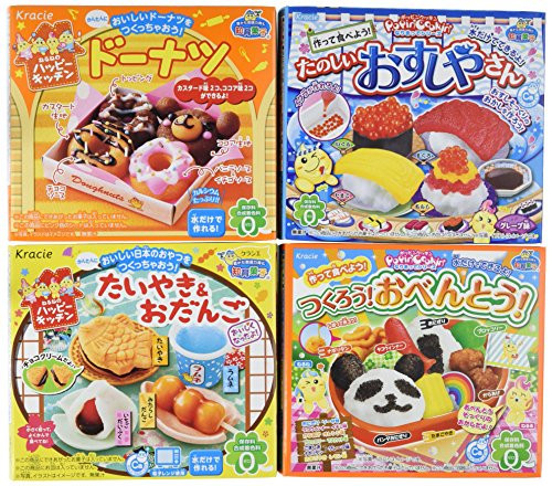 Ninjapo Wrapping Kracie Japanese DIY Candy  Popin Cookin   Happy Kitchen  E set  Assortment of Bento  Sushi  Taiyaki   Odango  Doughnut total 4