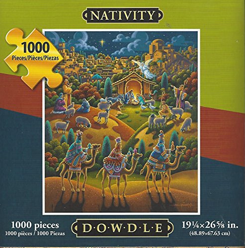 Dowdle Folk Art Jigsaw Puzzle Nativity 1000 Pieces NEW